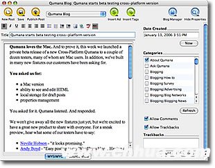 Qumana Blog Editor