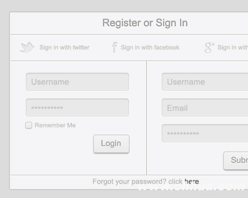 99个漂亮的注册和登录页面设计(附PSD)