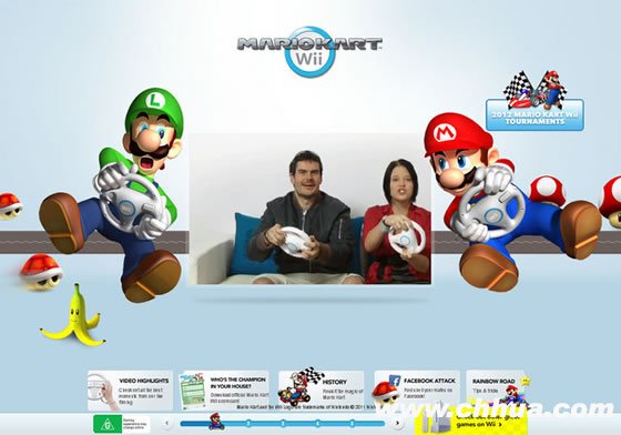 Micro-site for Mario Kart Wii