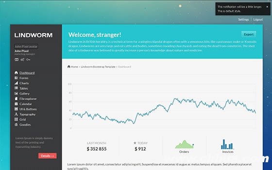 Lindworm Responsive Admin Template