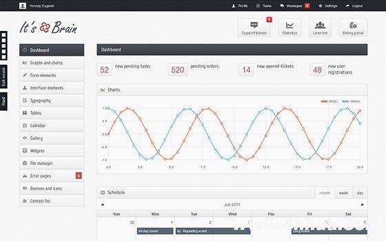 It's Brain - premium admin theme