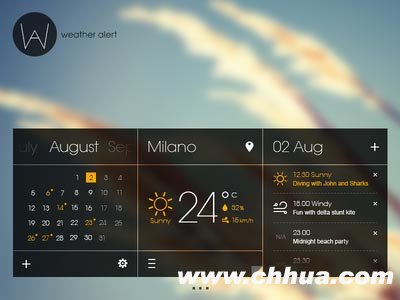 weather alert *random mini screens ui设计